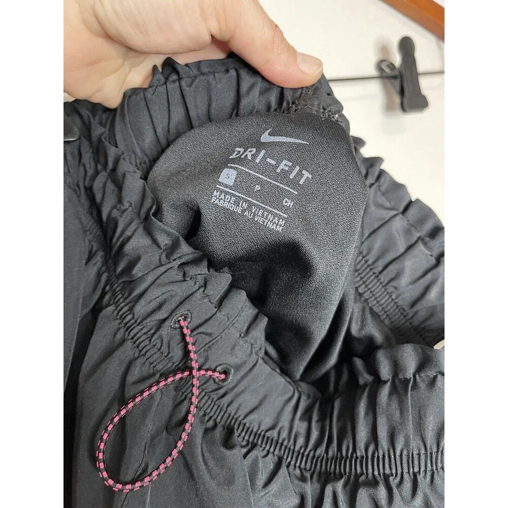 Nike Dri Fit Womens Small Running Shorts Lined Black White Active